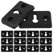 TITINICE 50Pcs Practical Black Wall Mounted Speaker Hanger Plates for Audio Speaker Hook Accessories