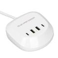 thumbnail image 3 of Estación de carga USB T3P+ Base de carga USB de 4 puertos con 2 tipos C 2 QC3.0 para teléfonos móviles y tabletas 100-240 V (enchufe de la UE), 3 of 5