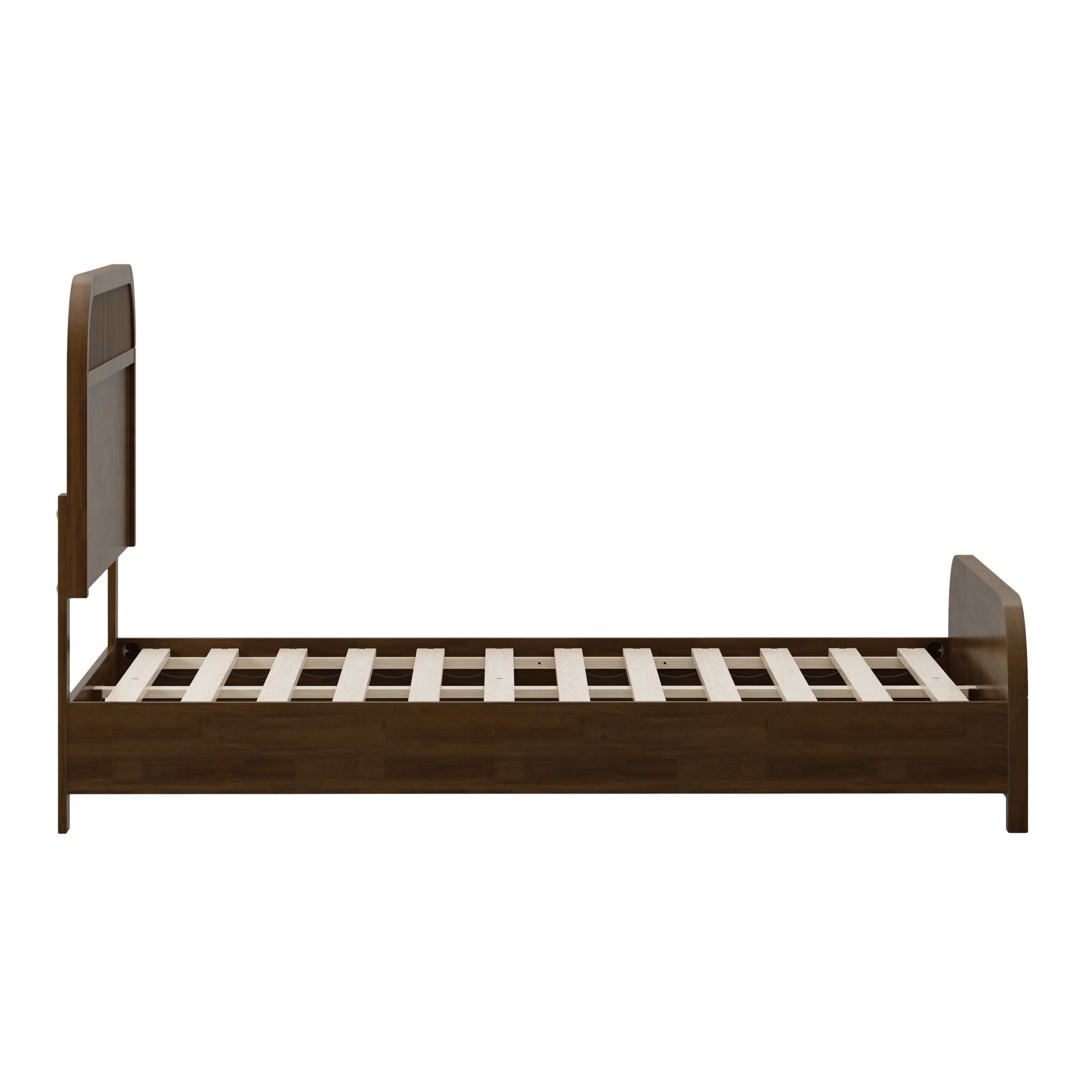 Christopher Knight Home Modern Queen Size Wooden Platform Bed Frame with Headboard, Wenge Finish