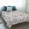 thumbnail image 4 of Farmhouse Grey Blanket Soft Cozy Warm Throw Blanket for Couch, Plush Fuzzy Flannel Fleece Blankets for Sofa, Vintage Flower Leaf Botanical Plant Bed Blankets Lightweight Gifts for Women, 40"x50", 4 of 9