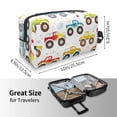 thumbnail image 3 of Uemuo Cartoon Monster Trucks Pattern Portable Toiletry Bags with Handle, Waterproof travel Make up Bags for Women, Large Capacity Travel Cosmetic Bags, 3 of 9