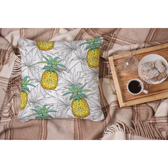 Chochili Pineapple Home Decor Graphic Pillow Cases Cushion Cover 18X18 Green