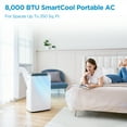 thumbnail image 6 of Midea 8,000 DOE, 12, 000 BTU ASHRAE SmartCool Portable Air Conditioner, For spaces up to 350 Sq. Ft, MAP08S1XWT-S, 6 of 10