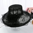 thumbnail image 2 of Cheers.US Women's Wide Brim Kentcky Derby Hats Foldable Lace Sun Hat Church Tea Party Fascinator for Horse Race Wedding, 2 of 3