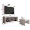 thumbnail image 2 of Centro Entretenimiento The Shop, Mueble de TV, Mesa y Marco blanco, 2 of 10