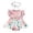 R152-Pink, variant on RMGVDSD Baby Girl Clothes Ruffle Short Sleeve Floral Bowknot Romper Dress Headband Set Girls Clothing Summer Outfits 18-24 Months
