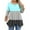 Light Blue, variant on Qulqfy Women's Tops Spring 3/4 Length Sleeve Plus Size Shirts Crew Neck Tunic Swing Going Out Fall Tops Womens Blouses L