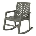 thumbnail image 5 of Walker Edison Outdoor Patio Rocking Chair with Chevron Design, Grey Wash, 5 of 8