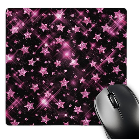 3dRose, Glitter Stars Pink, MousePad