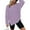 Purple, variant on ZOELNIC Womens Waffle Knit Crewneck Sweatshirts Long Sleeve Side Slits Casual Pullover Sweatshirt Tops, S