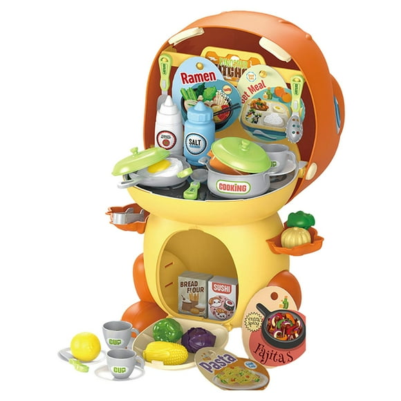 Juguetes para jugar a , regalos del Día de San Valentín, portátiles, habilidades motoras finas, coordinación ojo-mano, juego de simulación , Cocina CUTICAT juguetes para jugar a las casitas