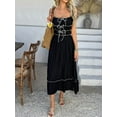 thumbnail image 4 of Women Summer Maxi Dress Spaghetti Strap Y2k Cute Ruffle Tiered Wedding Guest Flowy Dress, 4 of 7