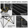 thumbnail image 5 of SUNSPIRE Oversized XL Padded Folding Camping Chair 2-Pack, Heavy Duty Portable Chair with Cup Holder Side Pocket for Outdoor Beach Sports Fishing Black, 5 of 11