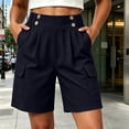 thumbnail image 6 of Byworldtasic Women's Lightweight Hiking Shorts with Pockets Running Casual Cargo Shorts for Golf Travel Athletic Camping, 6 of 9