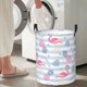 thumbnail image 5 of Balery Flamingo and Pineapple Cesta de ropa redonda con asas, impermeable, independiente, para ropa, juguetes, dormitorio y familia-Small, 5 of 6