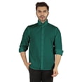 thumbnail image 1 of Bestman Formal Front Button Placket Solid Shirts For Mens Long Sleeve Regular Fit Shirt, 1 of 7