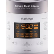 CUCKOO High Pressure Rice Cooker 10-Cup Uncooked / 20-Cup Cooked with Nonstick Inner Pot, Large Rice Maker with 13 Menu Options and Steam Plate, Fuzzy Logic Tech, Voice Guide, White (CRP-P1009SW)