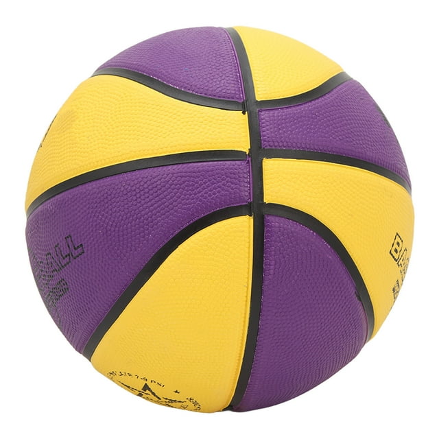 Rubber Basketball Durable Soft Touch Easy To Grip Youth Purple Yellow