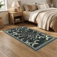 thumbnail image 2 of ODIKA 5'x7' Washable Area Rug Non-Slip, Chair-Friendly Rum Maritime Doormat Crushing Towers Stormy Ocean Waves Border for Dining Room, Under Table, Home Office, 2 of 7