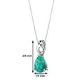 thumbnail image 6 of 1.75 ct Pear Shape Created Green Opal Pendant Necklace in Sterling Silver, 18", 6 of 6