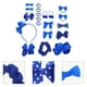 thumbnail image 4 of FELTECHELECTR 20 piezas de accesorios para el cabello para niñas, lazos azules, diademas, pasadores, bandas elásticas para el cabello, 4 of 7