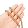 thumbnail image 3 of 1 Strand Bag Strap Chain Iron Box Chains with Alloy Clasps Unwelded Golden 50 inch(1.27m) 7mm, 3 of 8