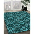 thumbnail image 3 of Ahgly Tapis Rectangulaire Lavable en Machine Intérieur Transitionnel Turquoise Foncé Vert, 2 Pieds x 5 Pieds, 3 of 7