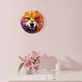 thumbnail image 3 of ATEDEANEI 12" Wall Clock Battery Operated Silent Non Ticking Paint Wolf Beautiful, 3 of 5