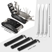 BE-TOOL 16-in-1 Tools Kit for Bicycle Multifunctional Bicycle Tool Repair Set Bike Replacement Accessories with Wrench and Screwdriver Black