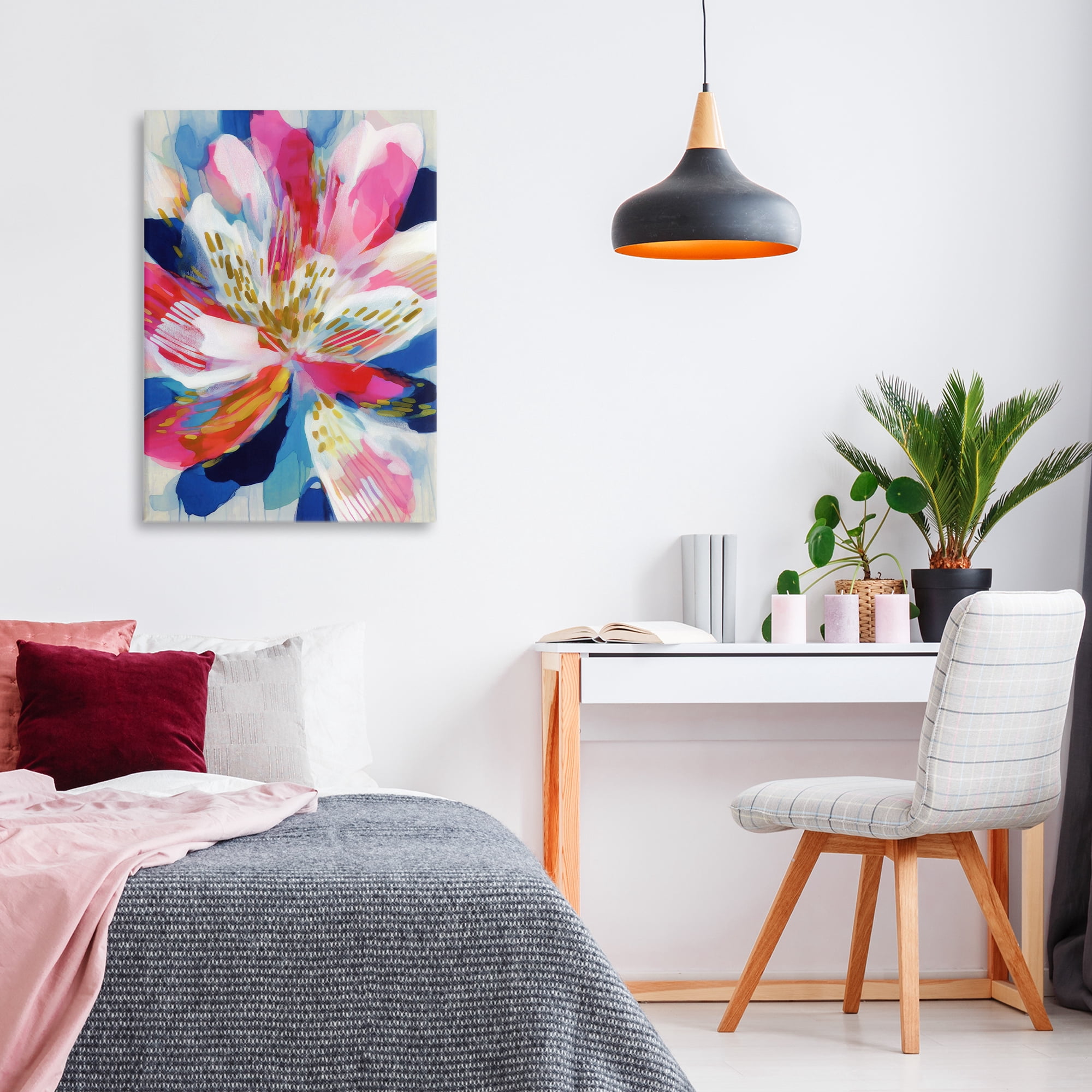 Stupell Industries Lily In Pink & Blue Canvas Wall Art, design by Chromatic Storm Studio