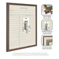 thumbnail image 7 of Kate and Laurel Framed Fabric Pinboard 20 x 26, Linen Library Card Printed Linen Classic Bulletin Board for Use as a Vision Board or Wall Organization, Florence Medium Brown Frame, 7 of 7
