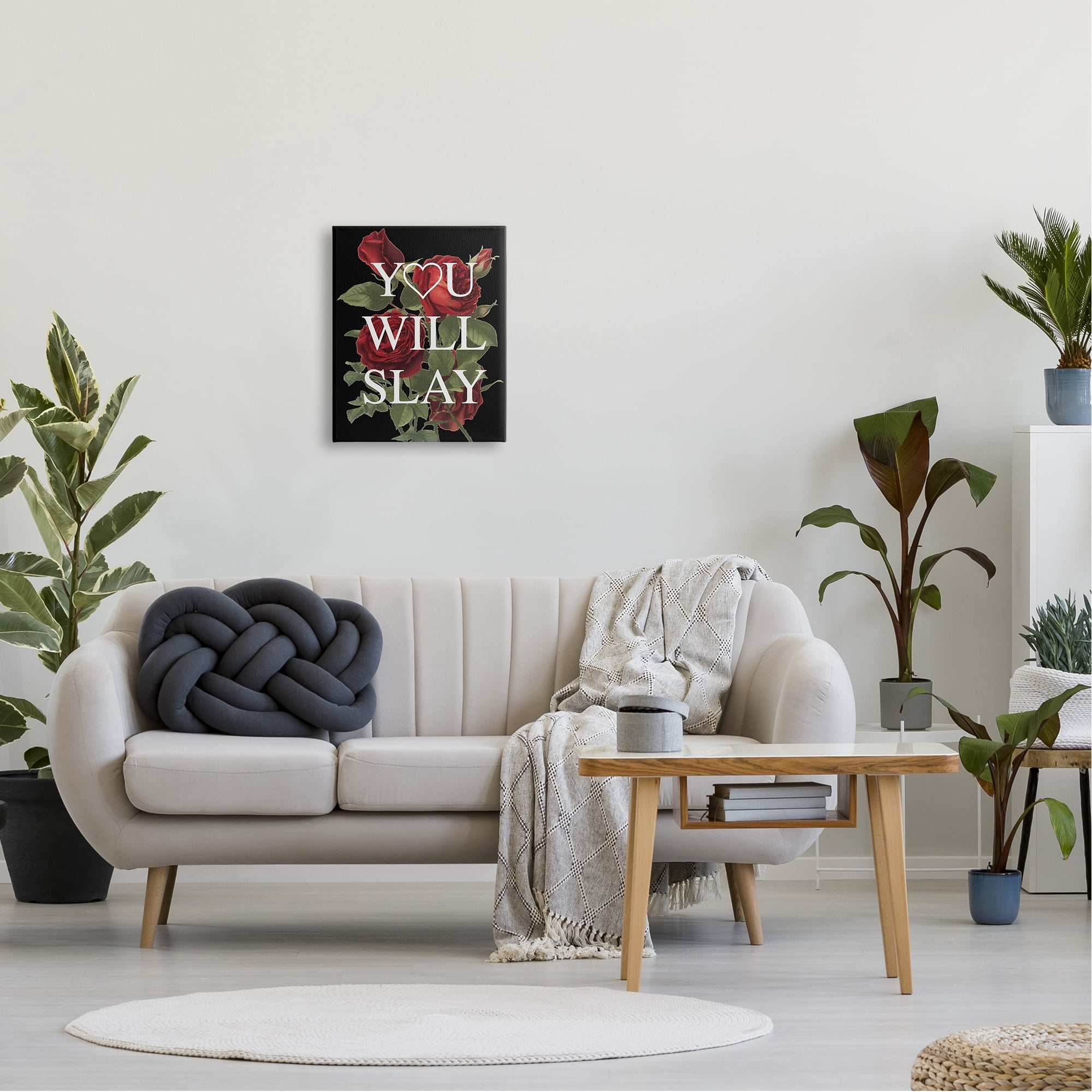 Stupell Industries You Will Slay Chic Red Roses Glam Phrase Canvas Wall Art, 16 x 20, Design by Lil' Rue