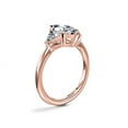 thumbnail image 3 of 1.00 Carat Excellent Marquise Shape Genuine Diamond Latest Design Three Stone Engagement Ring for Ladies Solid 18K Rose Gold Size 7.5, 3 of 8