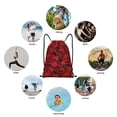 thumbnail image 4 of Ratiio Red Skulls 3 Print Drawstring Backpack Bag Sport Gym Sackpack Heavy Duty String Backpack for Men Women, 4 of 7