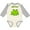 Natural and Heather, variant on Inktastic Kisses? Cute Frog Boys or Girls Long Sleeve Baby Bodysuit