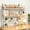 White, variant on VECELO 2-Tier Desktop Storage Organizer Shelf, Desktop Bookshelf with Grid Panel, 45.3 Inch Wide Storage Shelving Unit for Home Office, Brown