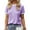 Purple, variant on Sherrylily Women Summer Casual Short Sleeve T Shirts Crew Neck Tee Striped Tops