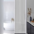thumbnail image 3 of Black Striped Window Privacy Film, Black White Stripes Farmhouse Static Cling UV Sun Blocking Heat Control Window Tint Day and Night, Non-Adhesive Reusable One Way Windows Privacy Cover 17.7''x78.7'', 3 of 7