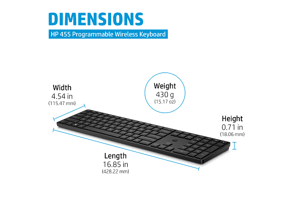 HP 455 Programmable Wireless Keyboard for business
