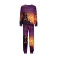 thumbnail image 5 of Halloween Christmas Family Matching Pajamas, Letter Snowflake Print Holiday PJs Sleepwear Loungewear Family Christmas Pjs Matching Sets for Family/Man/Woman, 5 of 5