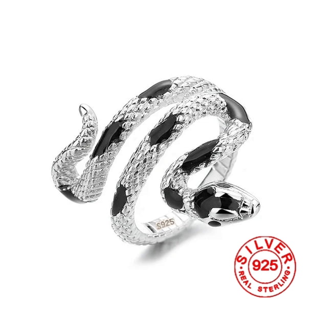 BF CLUB anillos de serpiente Retro geométricos de Color plateado para mujeres y hombres diseño Simple moda compromiso abierto anillo de pareja hecho a mano regalo
