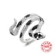 thumbnail image 1 of BF CLUB anillos de serpiente Retro geométricos de Color plateado para mujeres y hombres diseño Simple moda compromiso abierto anillo de pareja hecho a mano regalo, 1 of 2