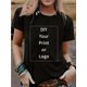 thumbnail image 1 of Customized Picture Print T-shirt, Casual Short Sleeve Crew Neck T-shirt For Spring & Summer, Women's Clothing, 1 of 7