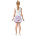 thumbnail image 4 of Girls' Skorts Elastic Waist Skorts with Inner Shorts Athletic Workout Shorts Skirts Colorful Heart-shaped Balloons X-Small, 4 of 9