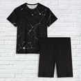 thumbnail image 5 of Sakmal Womens Pajama Sets Black Shorts Pant Elbow-Length Comfy Loose Fit Graphic Sleepwear Tops, 5 of 5