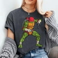 thumbnail image 2 of Mademark x Teenage Mutant Ninja Turtles - Womens Raphael Tonfas Fighting Stance V-Neck T-Shirt Unisex, Sizes S-5XL, Tbun, 2 of 5