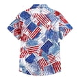 thumbnail image 4 of Youpwaven Men's 4th of July Patriotic Shirt, Retro Artistic Overlapping Flags Print Button Up, USA 250 Years Independence Day Summer Casual Shirt, 4 of 6