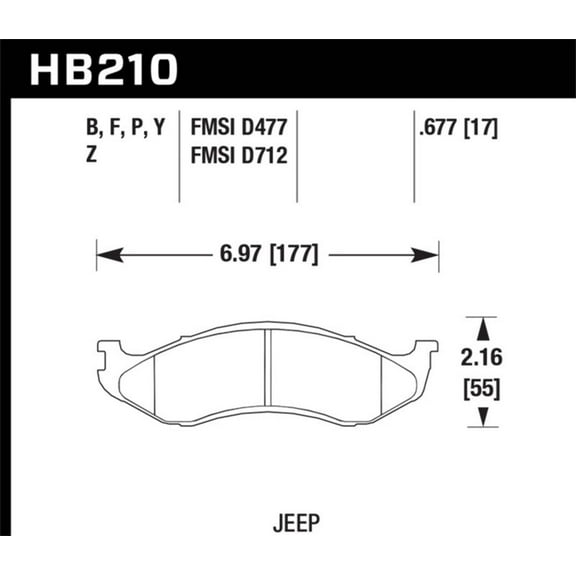 Hawk LTS Street Brake Pads Fits select: 1998-2001 JEEP WRANGLER / TJ, 1998-2001 JEEP CHEROKEE