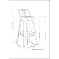 thumbnail image 3 of Simpli Home Rayne 30" Metal Bar Stool in Black (Set of 2), 3 of 12