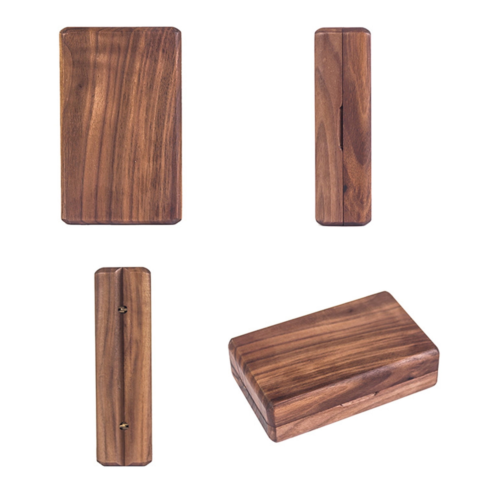 FEAMOS Double Side Pockets Fly Fishing Box Containers Wood Fishing Tackle Box Fishing Tackle Hook Organizers Storage Case